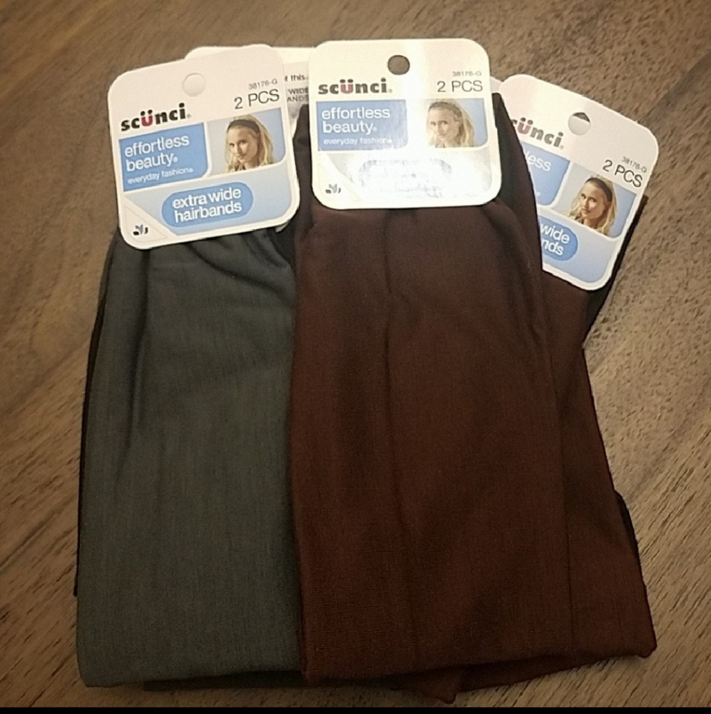 *SOLD* Scunci Extea Wide Headbands Set of 5